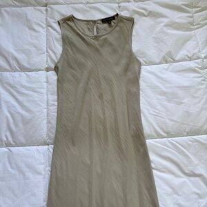Green Satin Banana Republic Maxi Dress